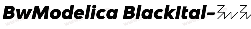 BwModelica BlackItal字体转换